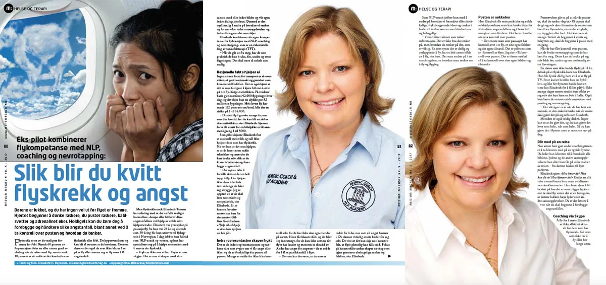 Artikel i Rapport-magasinet med NOCNA Trener og pilot Elisabeth Tanum.